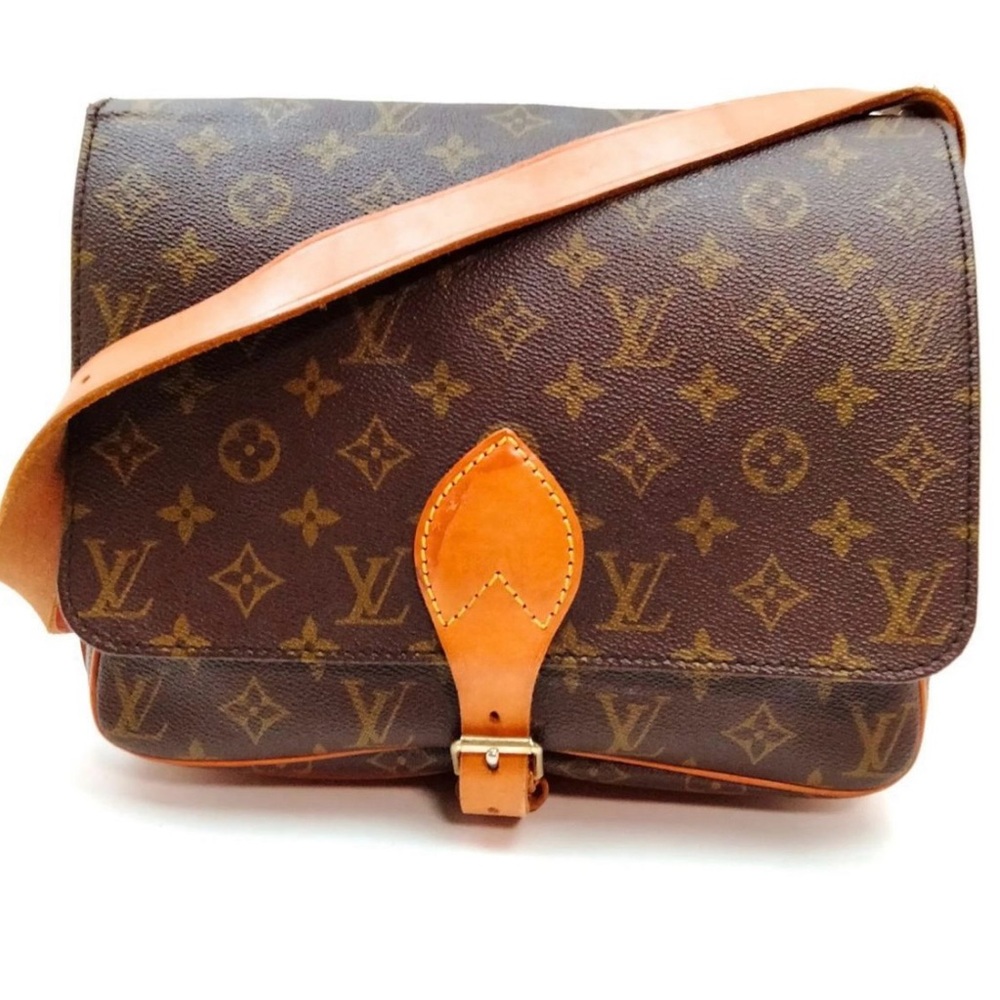 LV Cartouchiere GM Brown Monogram Crossbody/Shoulder Bag